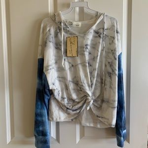 Vintage Havana marble print hoodie sweatshirt
